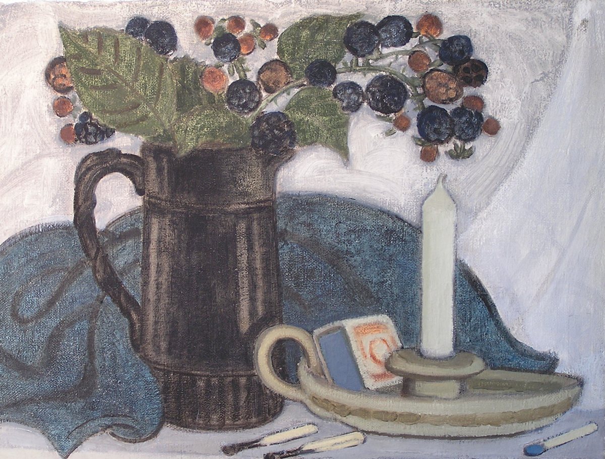 Still Life with Black Jug and Brambles