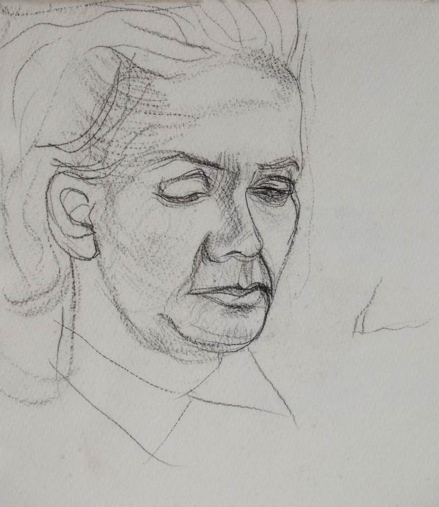 Portrait Drawing - Audrey Gibb