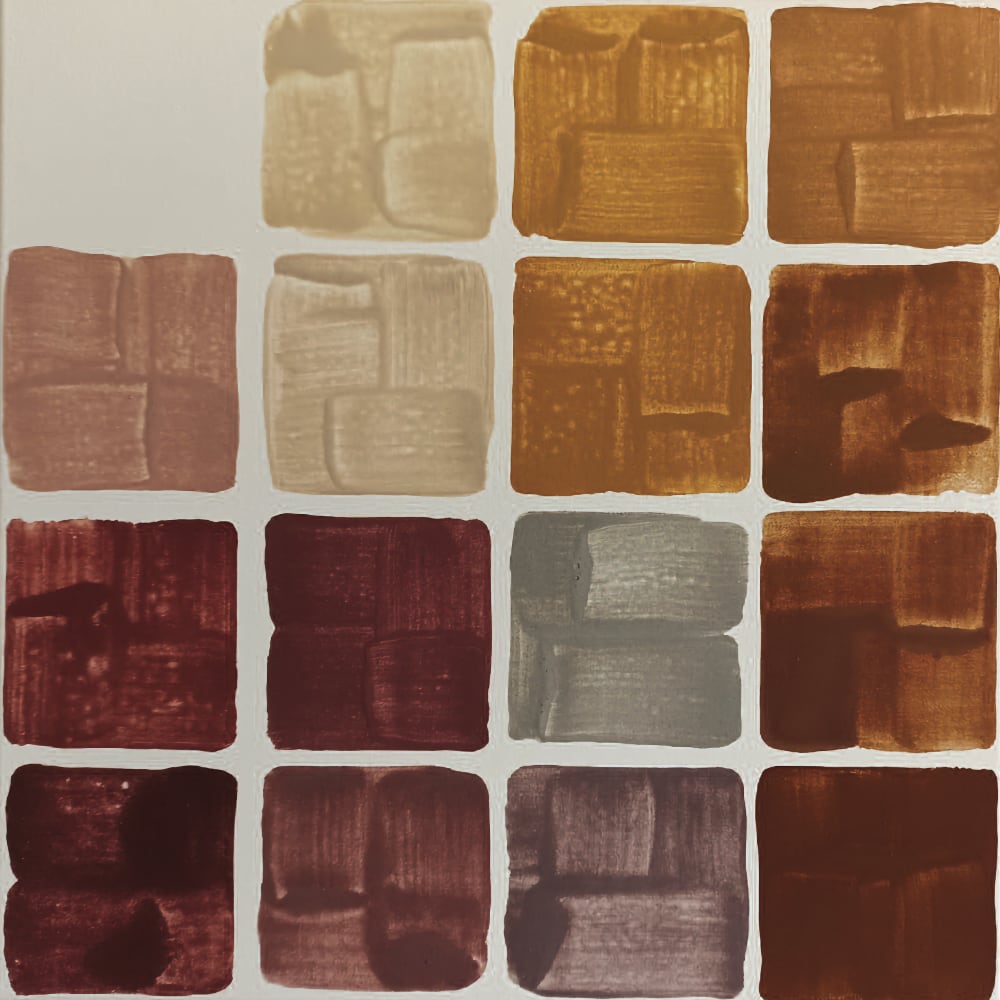 The 15 Buckhaven pigments colour index